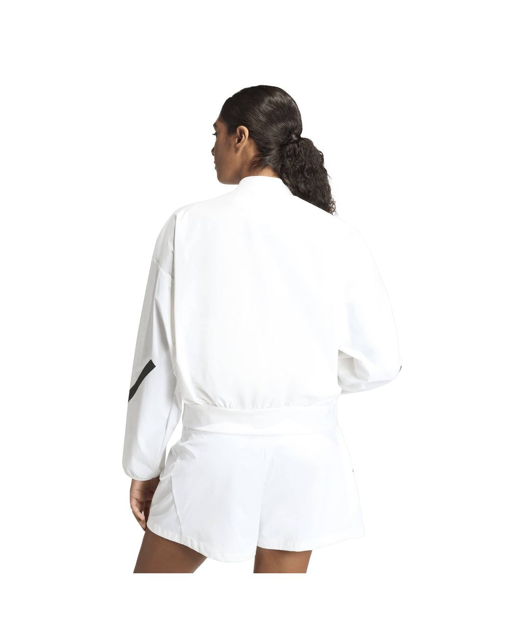 Adidas White Z.N.E. Woven Midweight Bomber Jacket