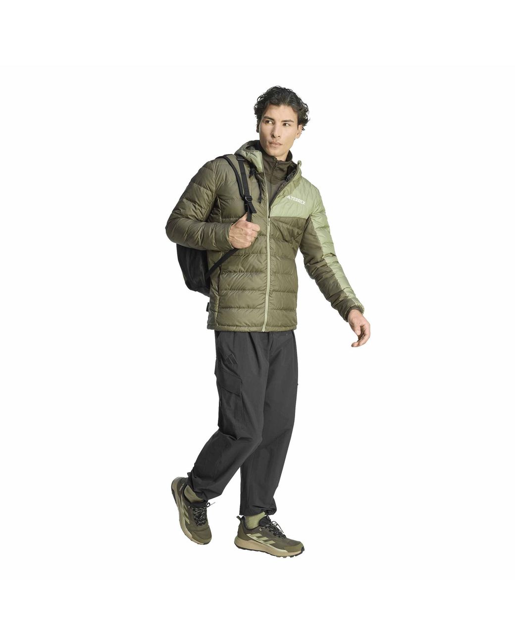 Adidas Green Mt Down Hooded Jacket for men