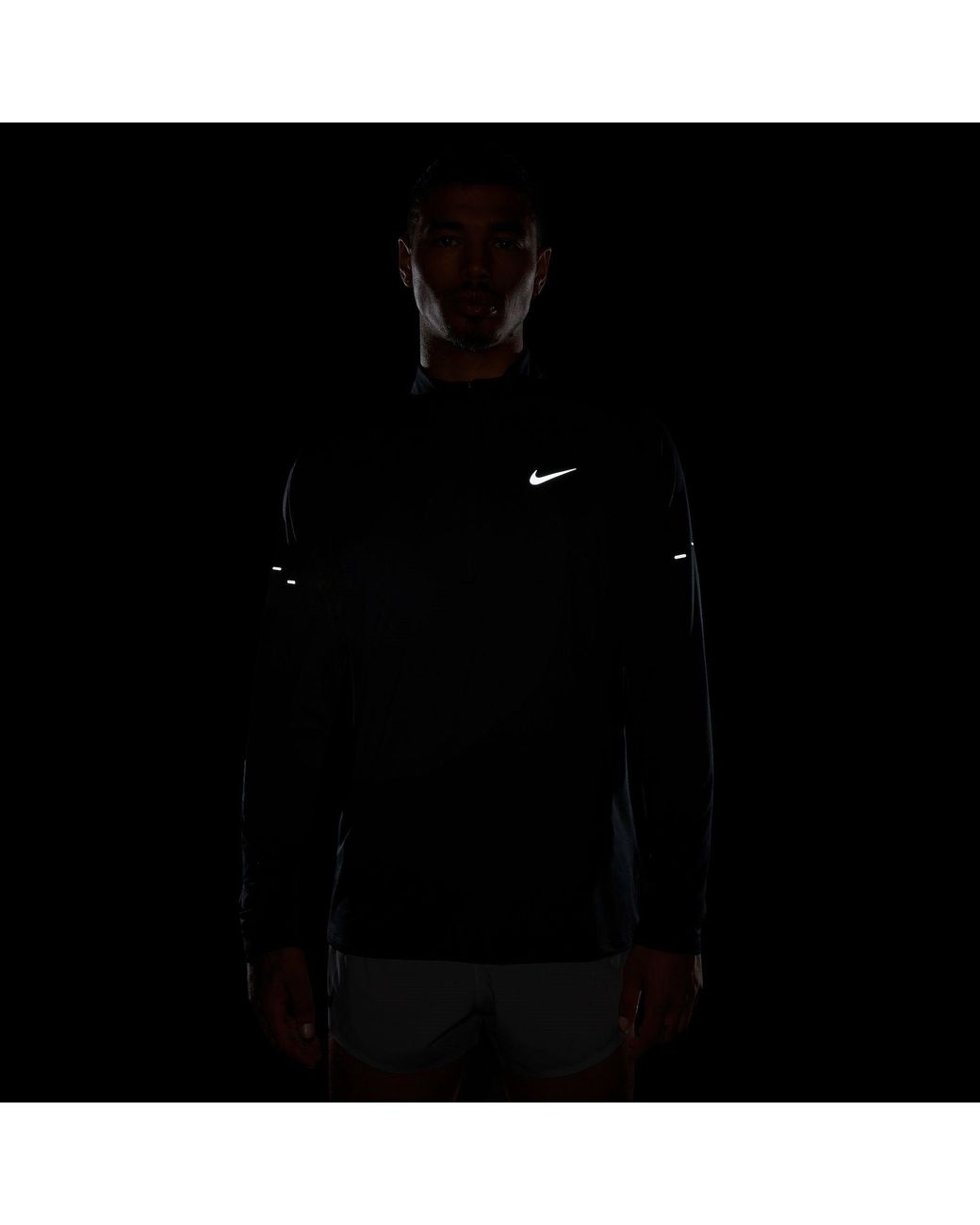 Nike Black Stride Dri-Fit 1/4-Zip Running Top for men
