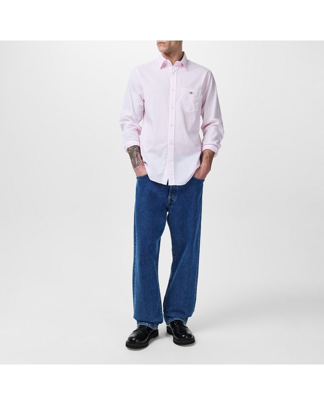 Gant Purple Poplin Banker Shirt for men