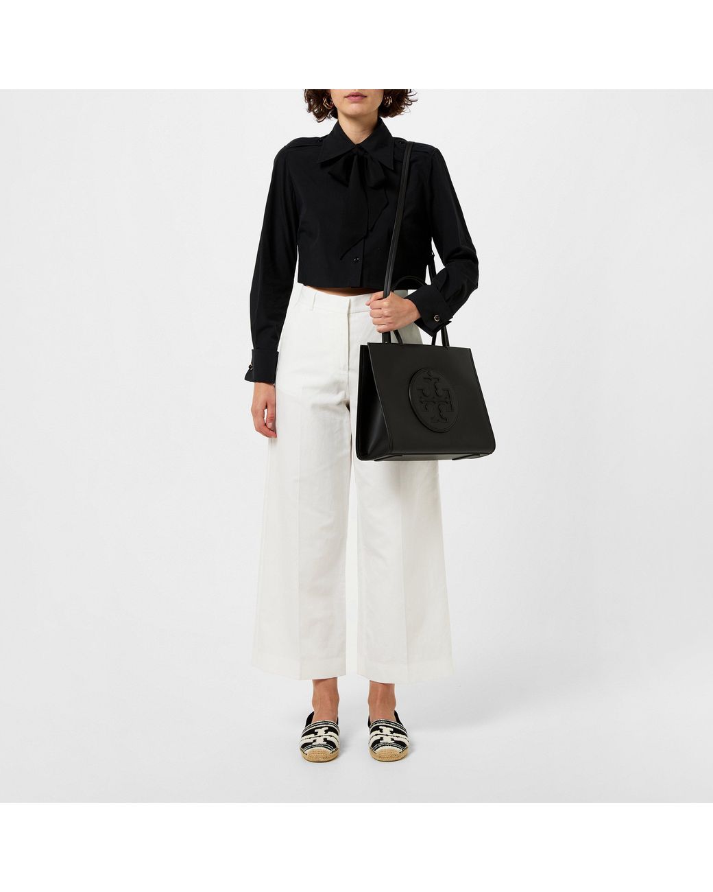 Tory Burch Black Ella Tote Bag