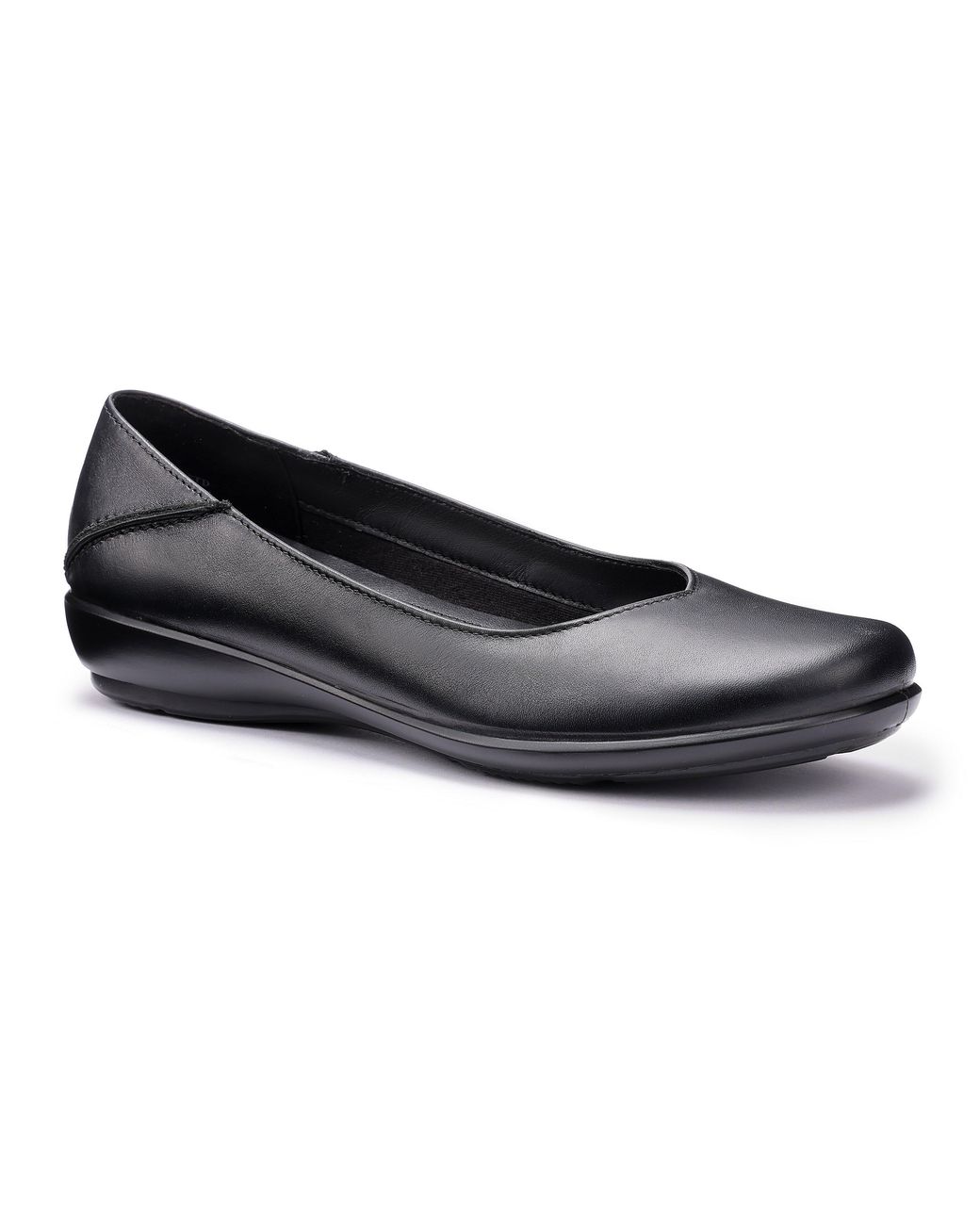 Hotter Black Birdie Ballerina Pumps Standard Fit
