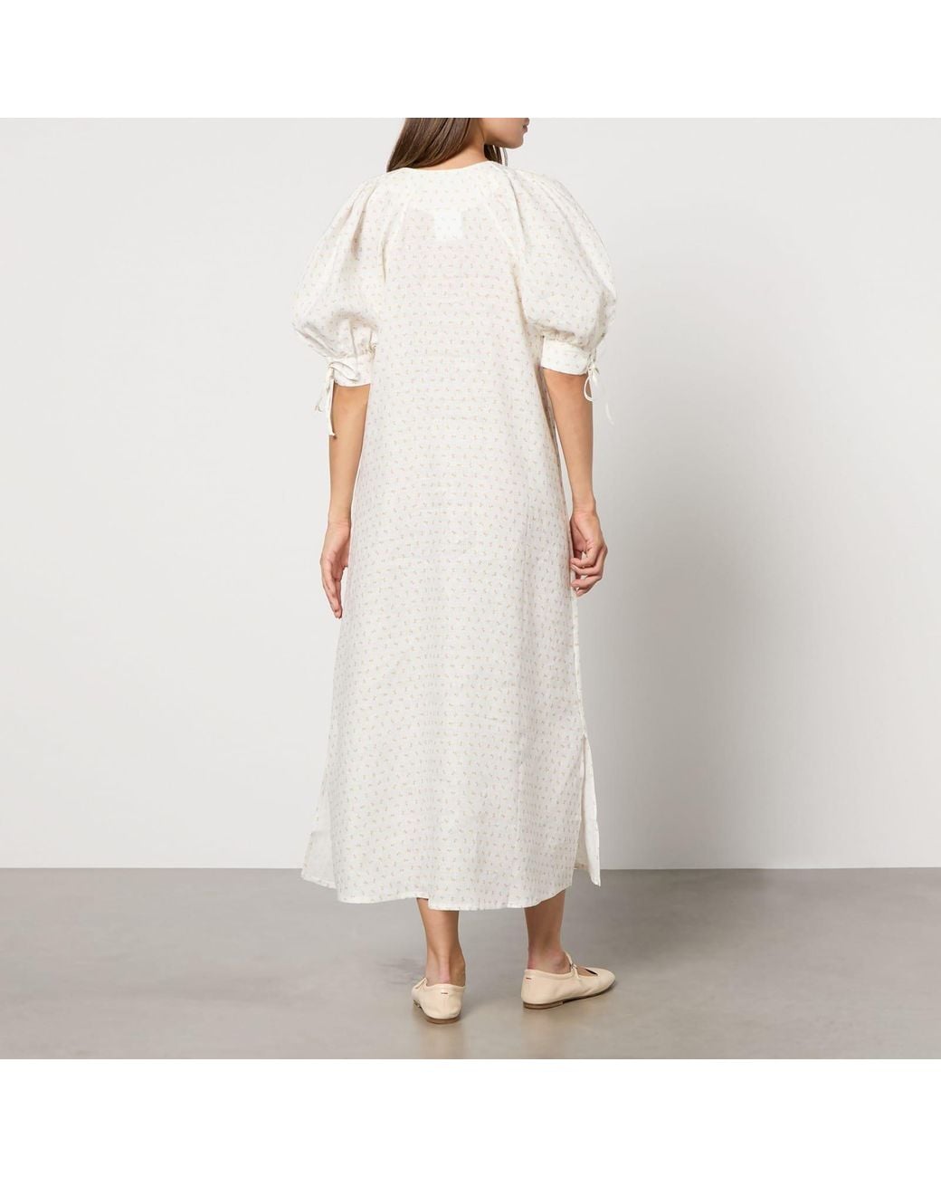 Sleeper White Garden Linen Dress
