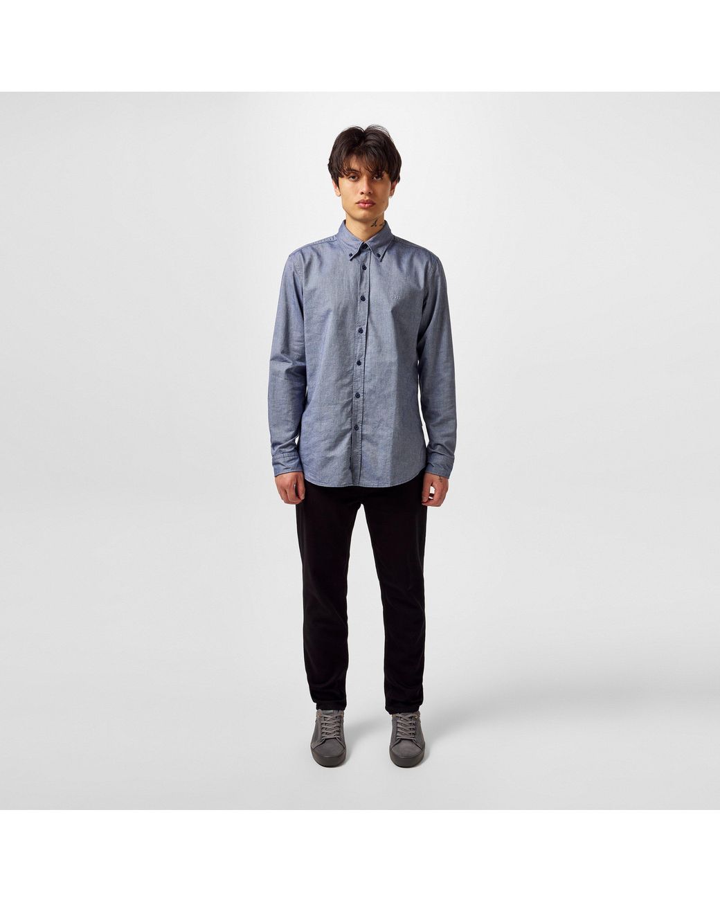Boss Blue Rickert Oxford Shirt, Classic Style for men