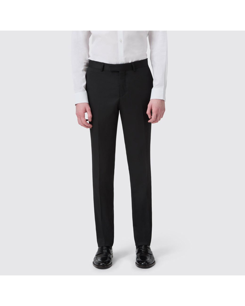 Twisted Tailor Black Ellroy Slim Fit Trousers for men