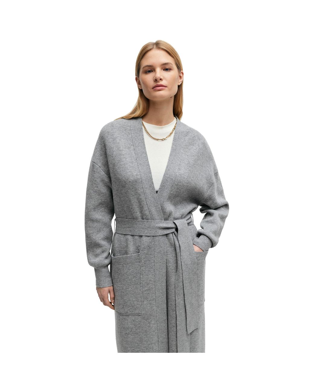Boss Gray Febrana Knitted Top