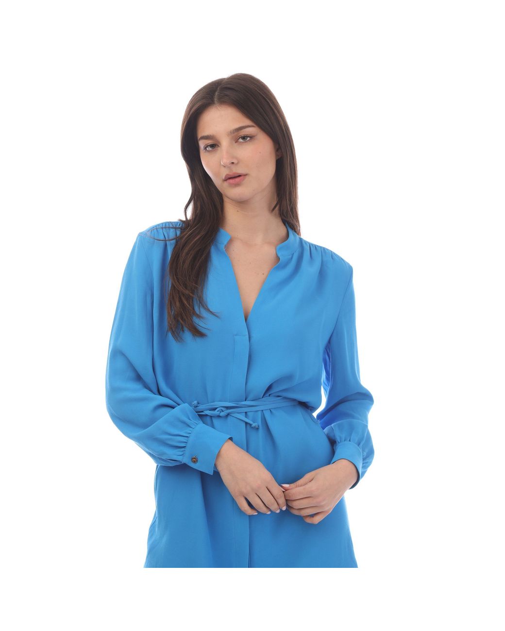 Boss Blue Dibanorah Wrap Dress