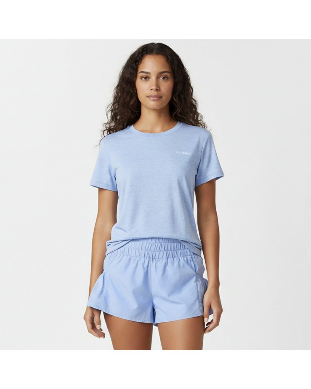 Usa Pro Blue Tech Crew Tee