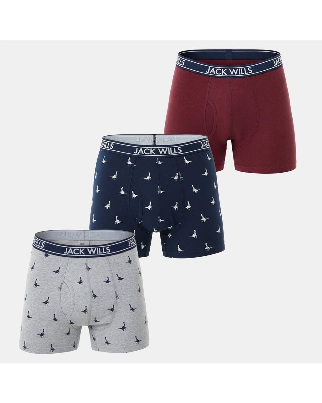 Jack Wills Blue Jw Daundley Boxers 3 Pack for men