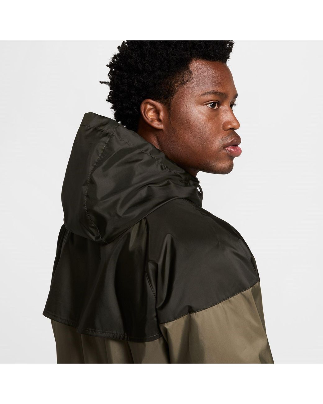 Nike Brown Windrunner Hooded Jacket for men