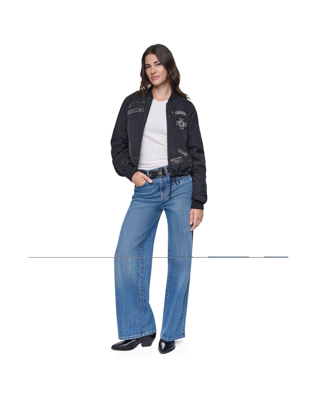DKNY Black Patch Bomber Sportswear Regular Fit Jacket