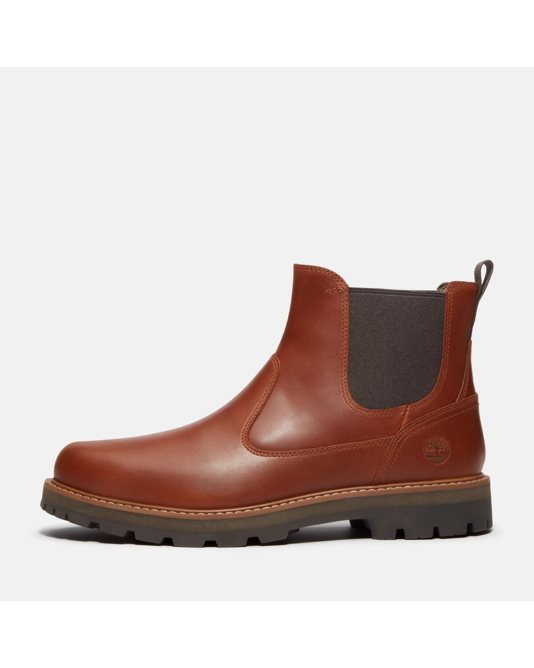 Timberland Brown Britton Road Elastic Side Panel Chelsea Boots for men