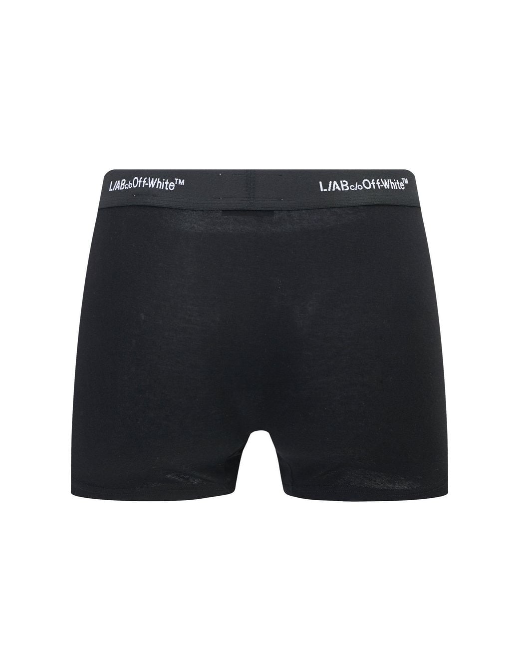 L/AB Off White Blue 3" No-Fly Cotton Boxer Brief for men