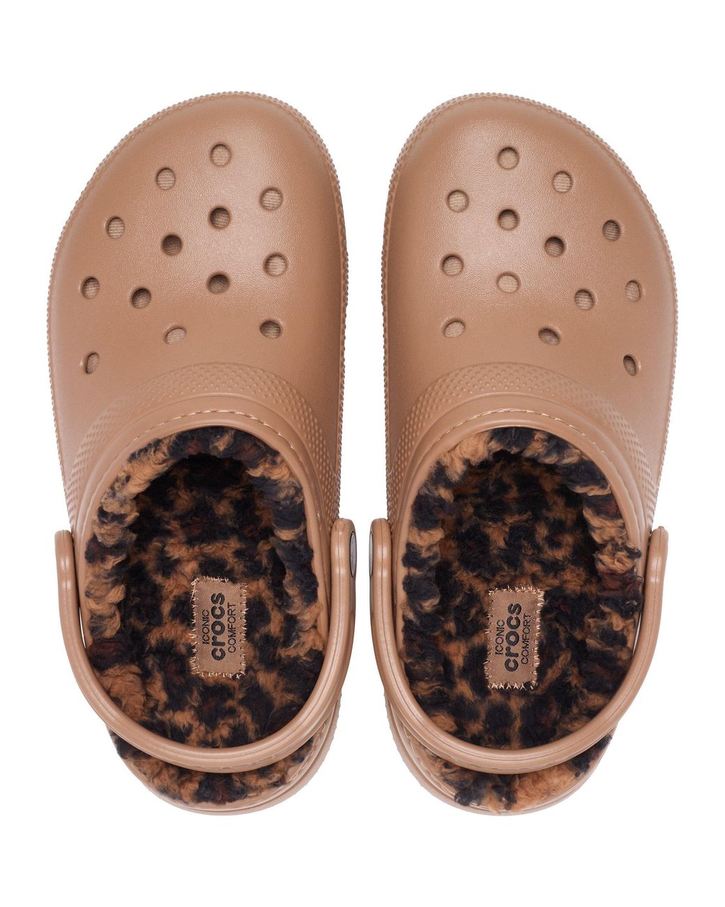 CROCSTM Brown Classic Lined Mule Slippers