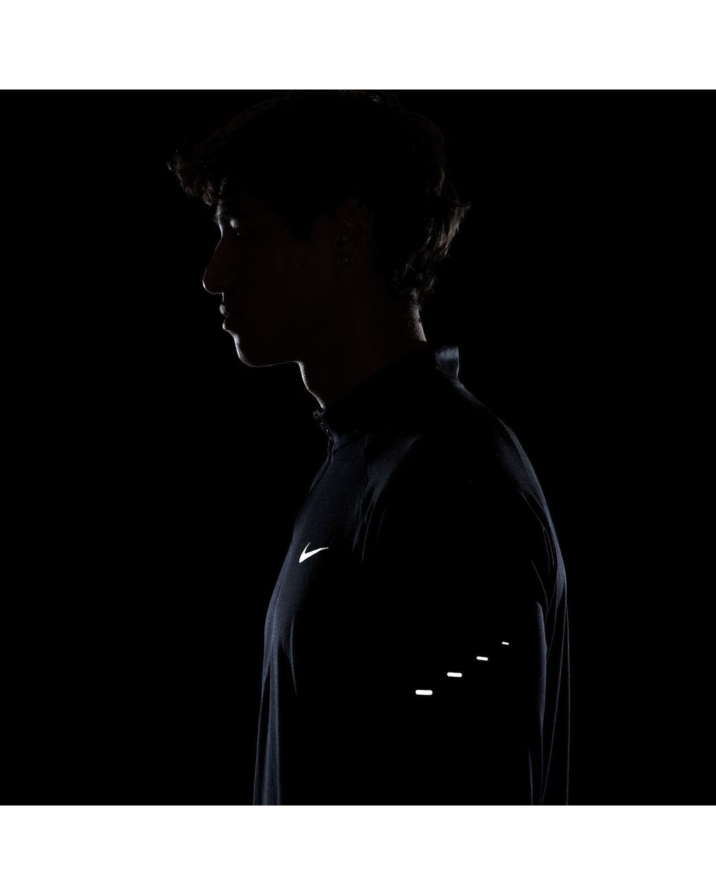 Nike Black Stride Dri-Fit 1/4-Zip Running Top for men