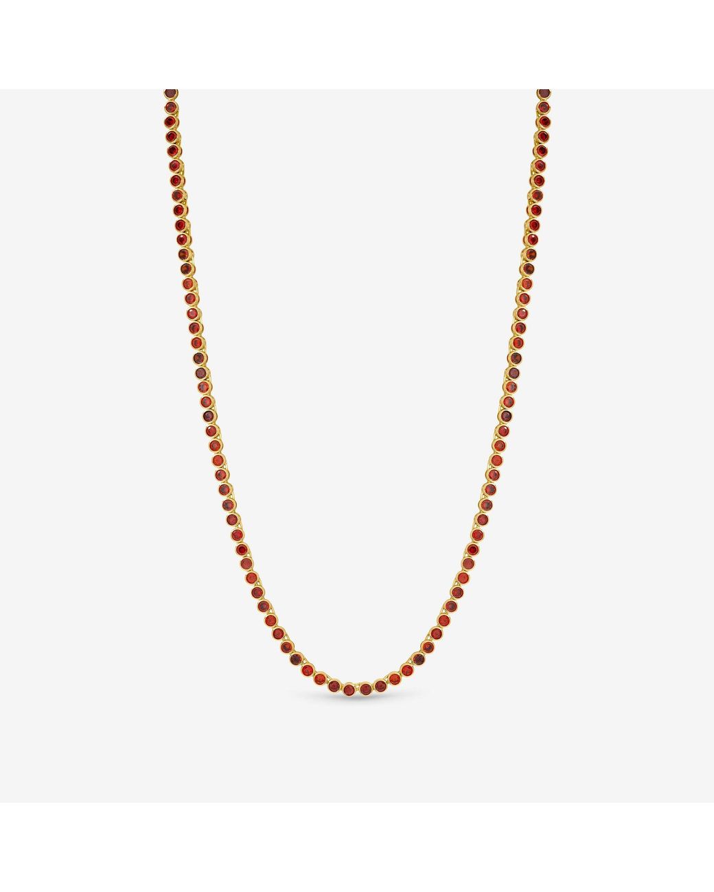 Jon Richard Green 14K Plated Cz Tennis Necklace