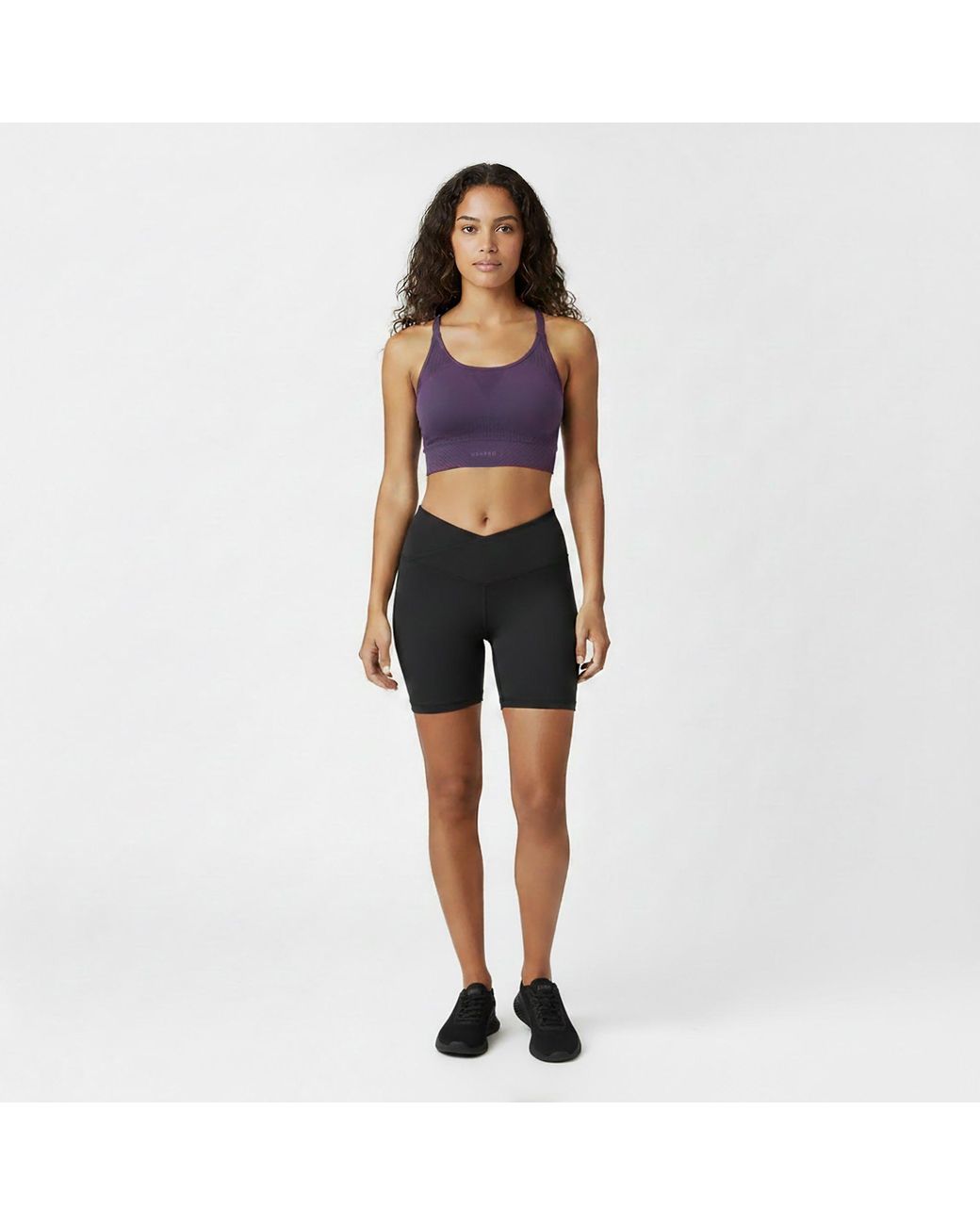 Usa Pro Purple Seamless Adjustable Sports Bra
