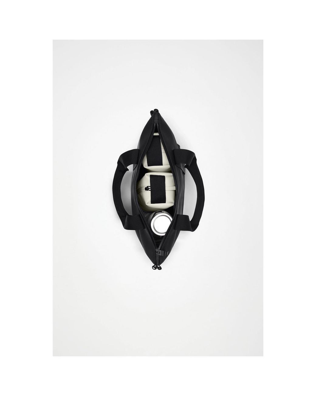 Rains Black Tote Bag Micro