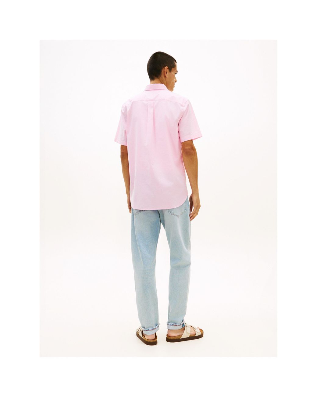 Tommy Hilfiger Pink Short Sleeve Plain Shirt for men