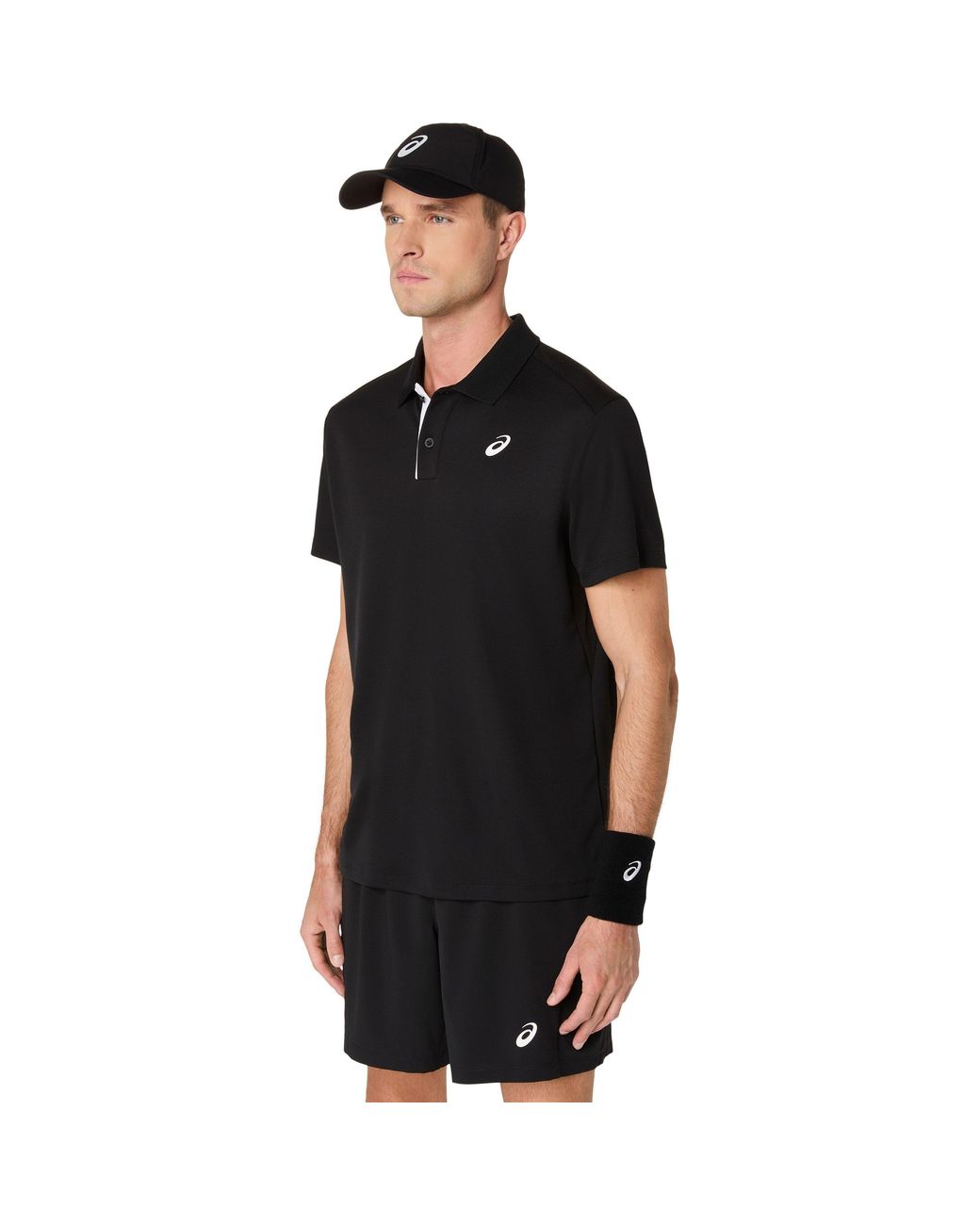 Asics Black Court Polo Shirt for men