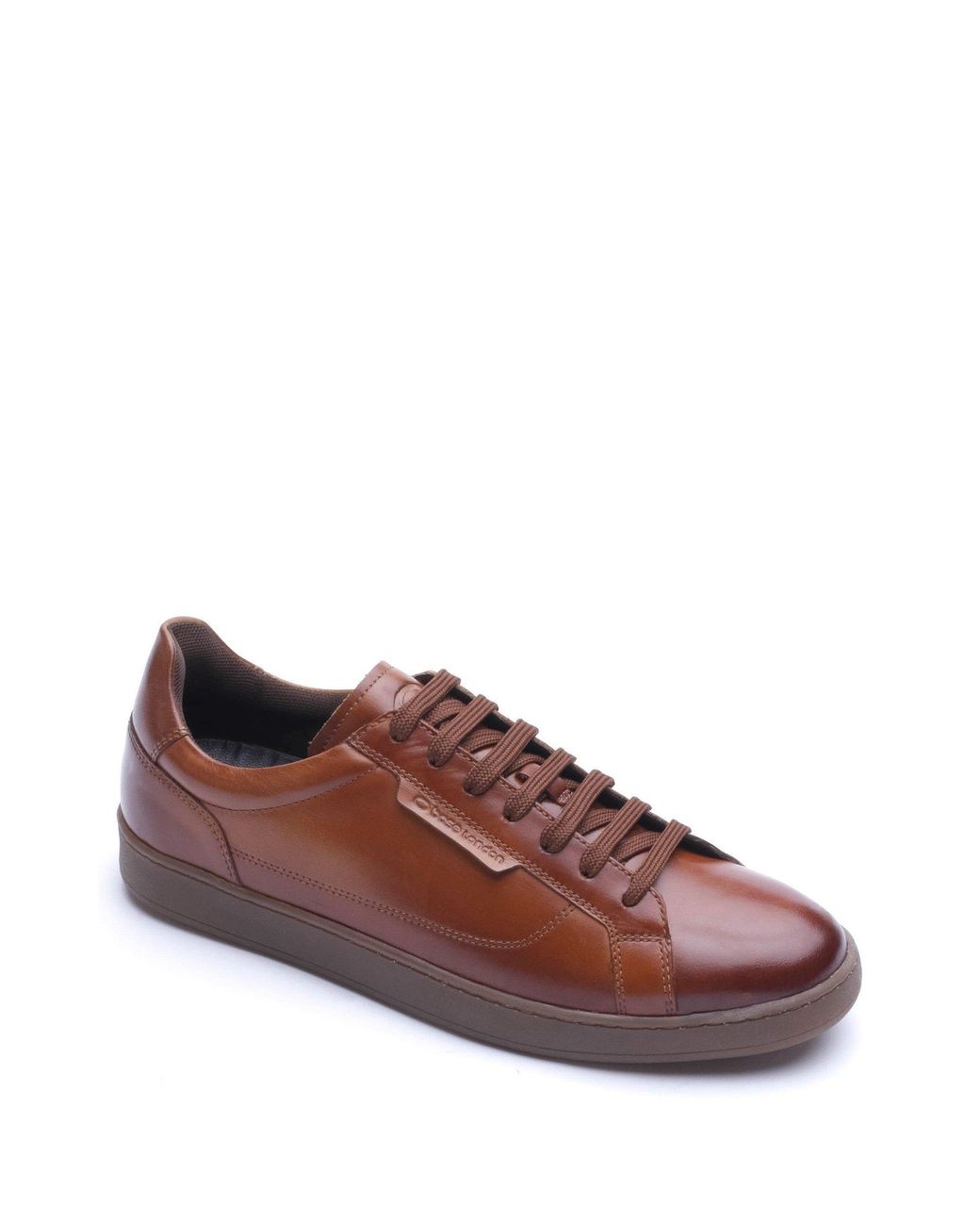 Base London Pink Zammo Lace Up Leather Trainers for men