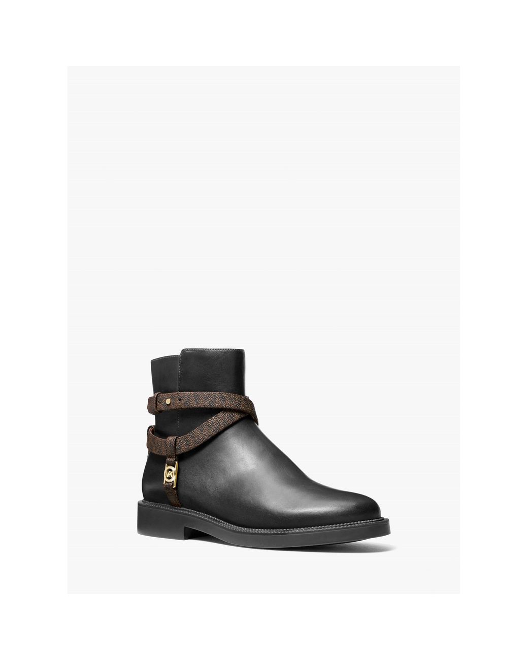 MICHAEL Michael Kors Black Flat Ankle Boots
