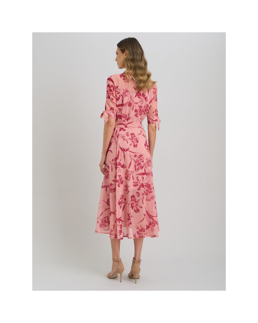 Gina Bacconi Red Adrienne Shirt Dress