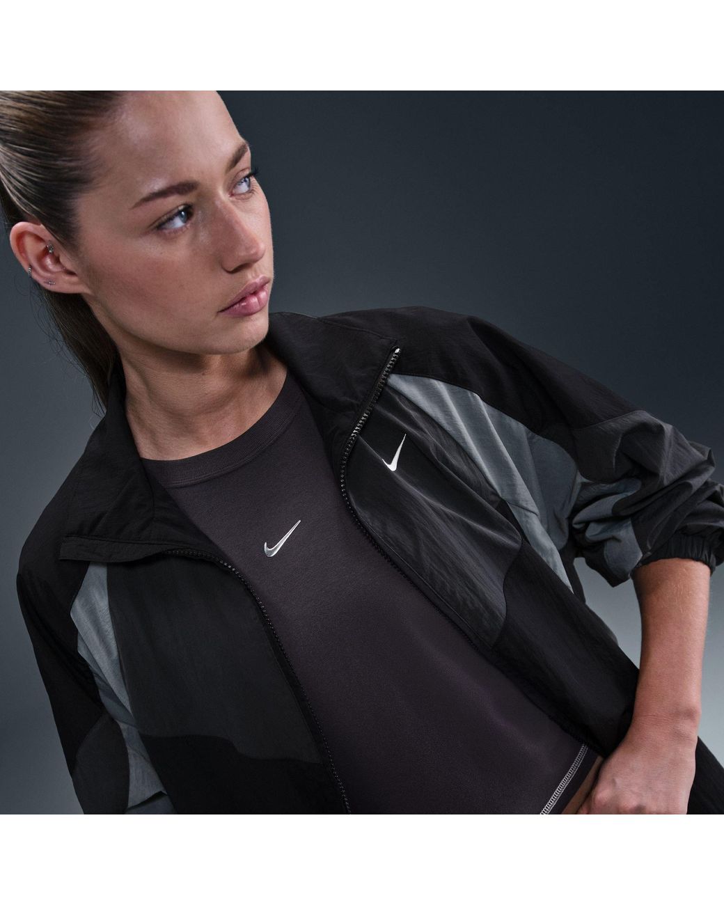 Nike Black Nsw Street Oversized Tracksuit Top