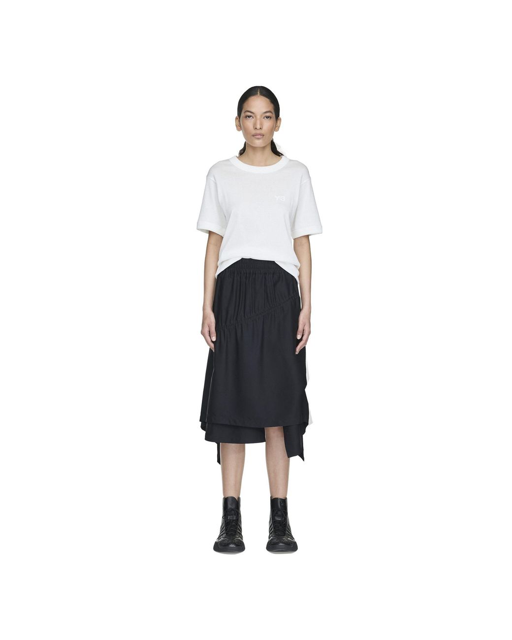 Y-3 White Slim Short Sleeve T-Shirt for men