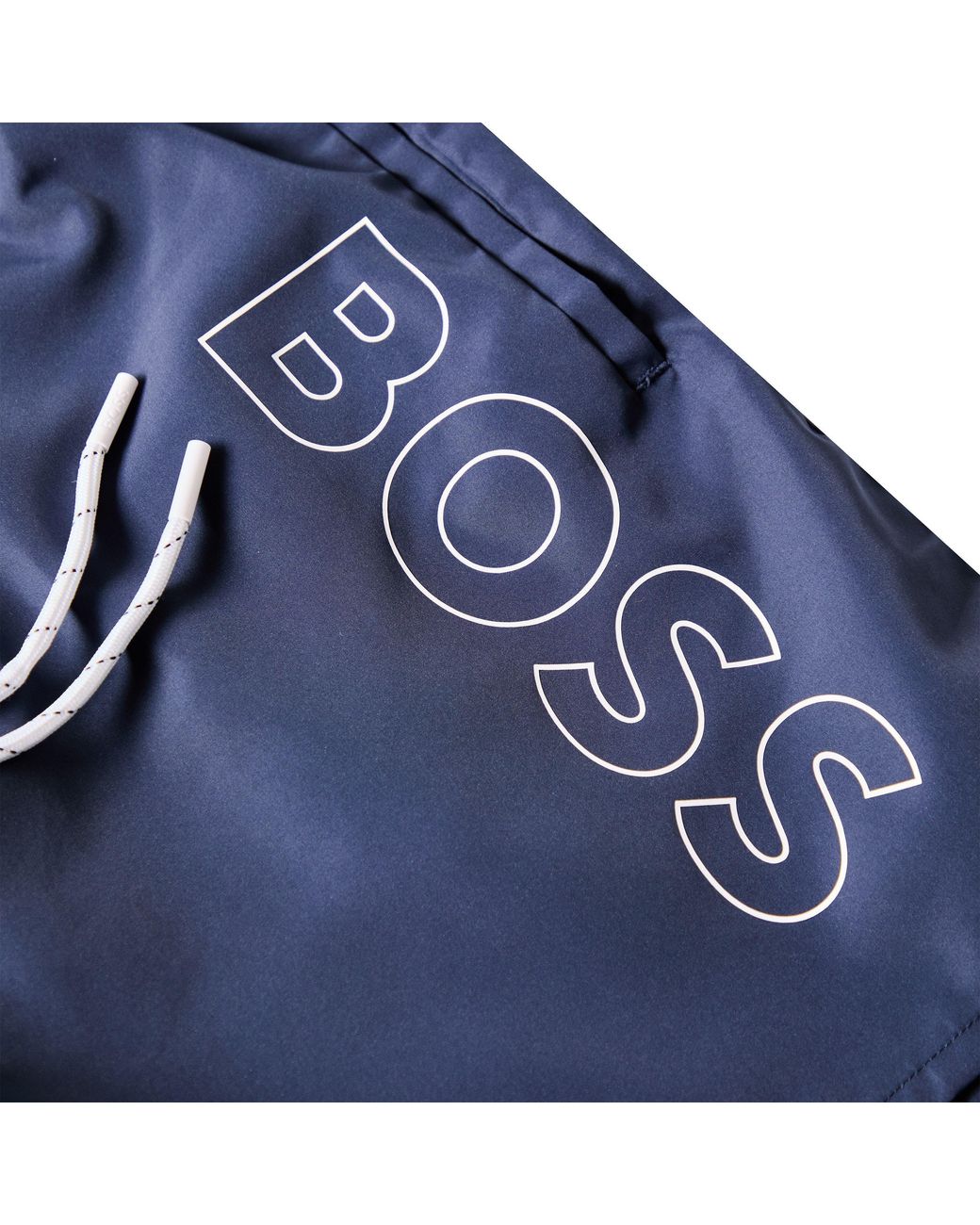 Boss Blue Swim Shorts With Logo Detail (Stormfish) for men