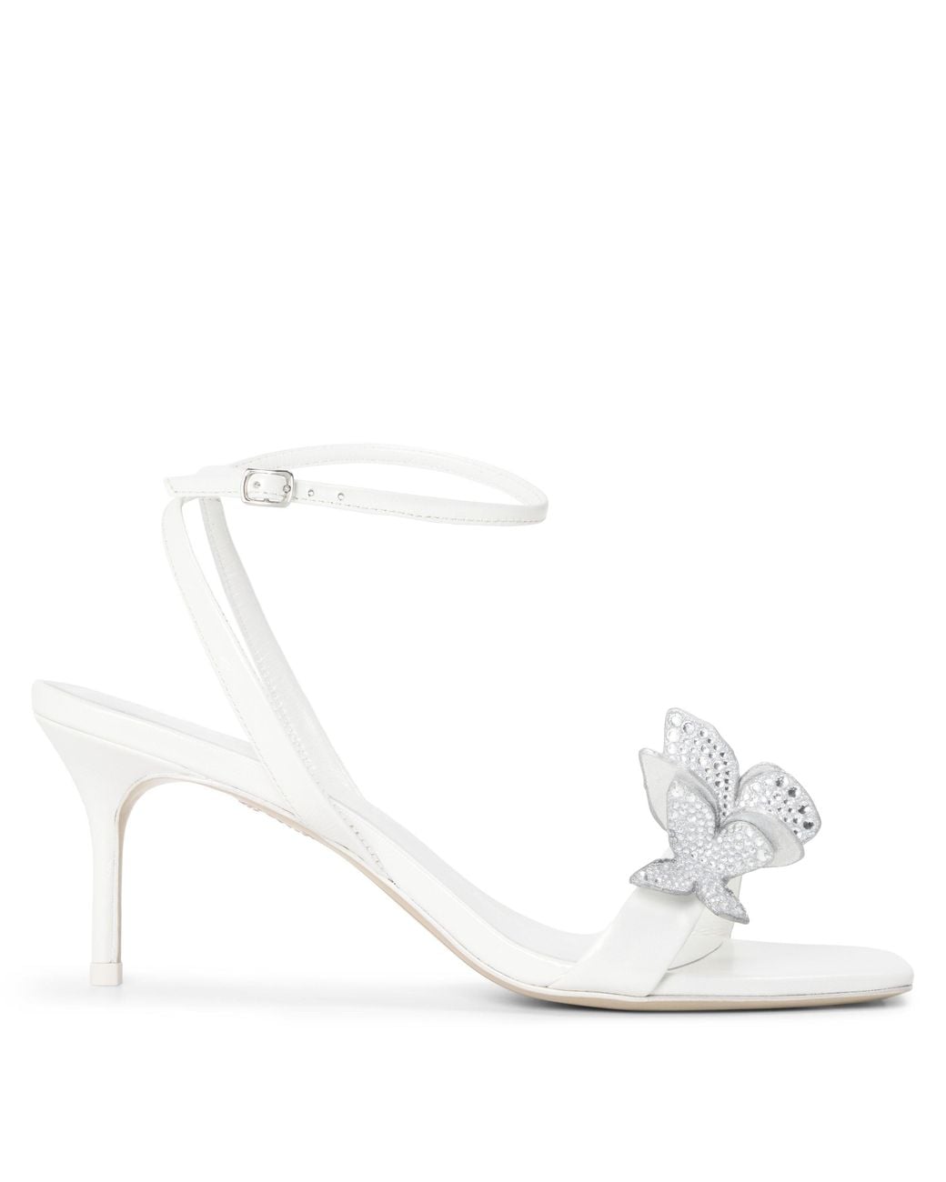 Sophia Webster White Vanessa Leather Heeled Sandals