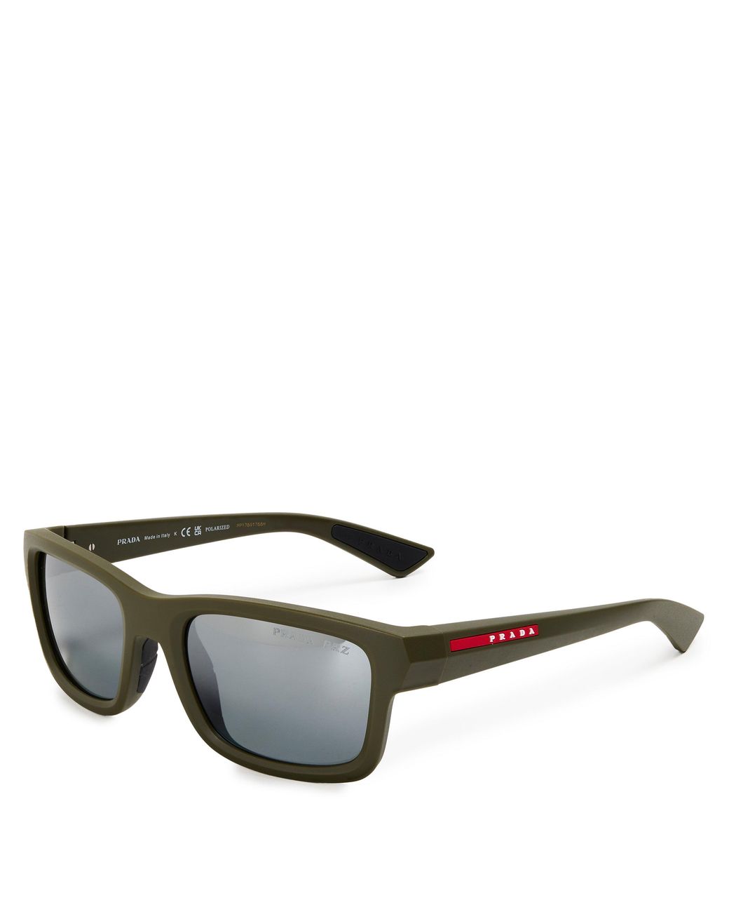 Prada Gray 0Ps B10S Rectangle Sunglasses for men
