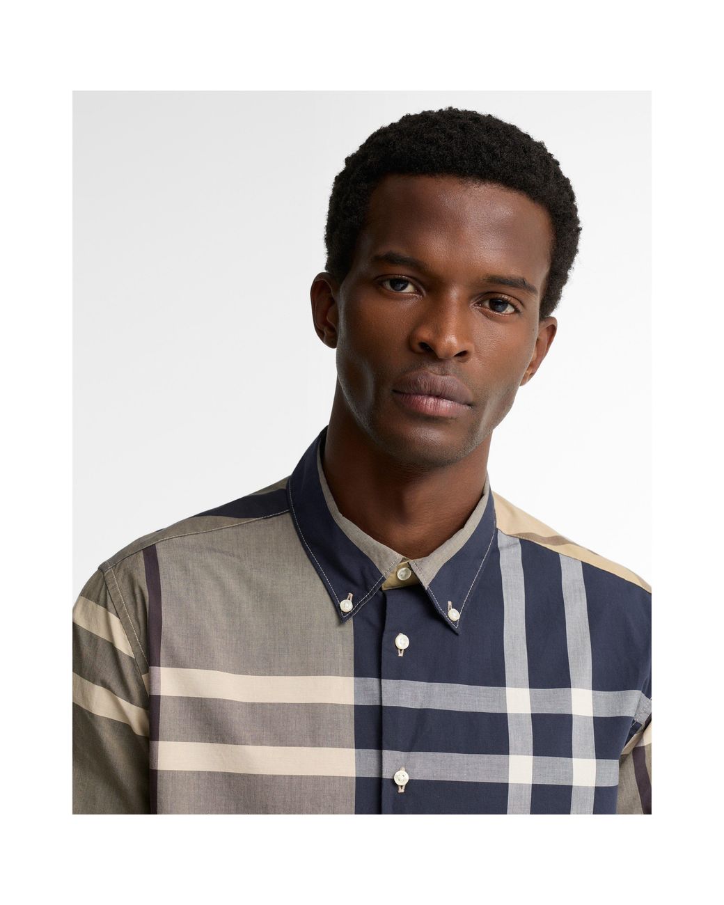 Barbour Gray Dunoon Cotton Tartan Long-Sleeve Tailored-Fit Patterned Shirt for men