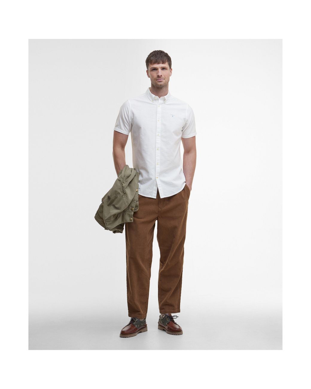 Barbour White Oxtown Shirt for men