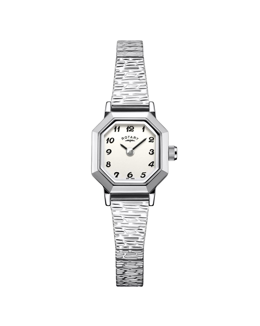 Rotary Metallic Ladies Heritage Octagonal Ss Expander Watch