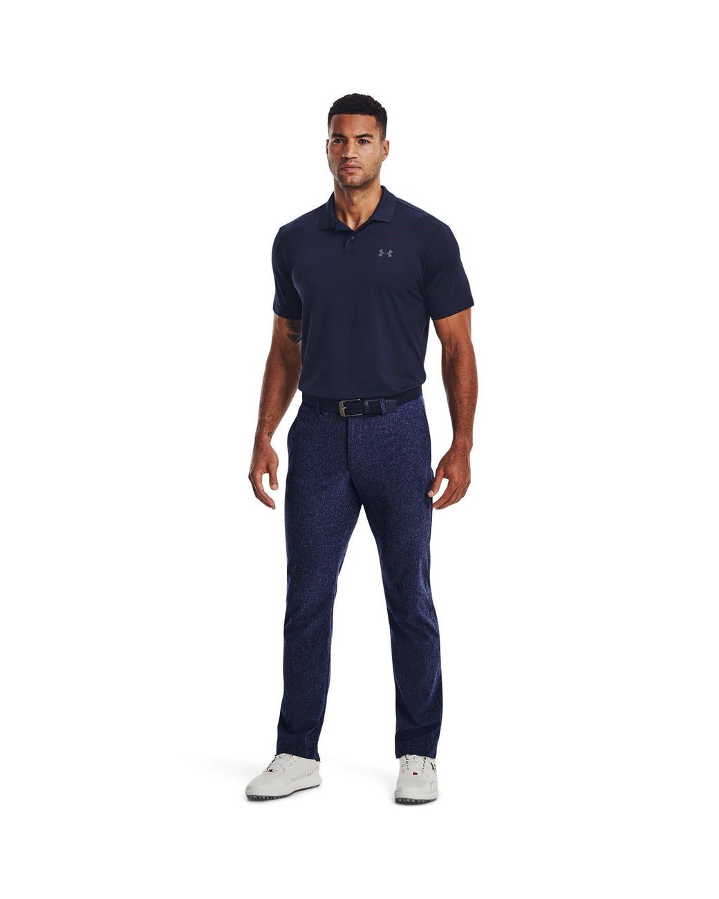 Under Armour Blue Matchplay Logo Loose Polo Shirt for men