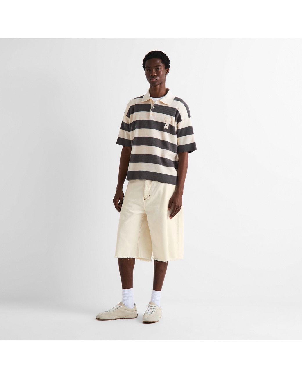 AMI Natural Denim Shorts for men