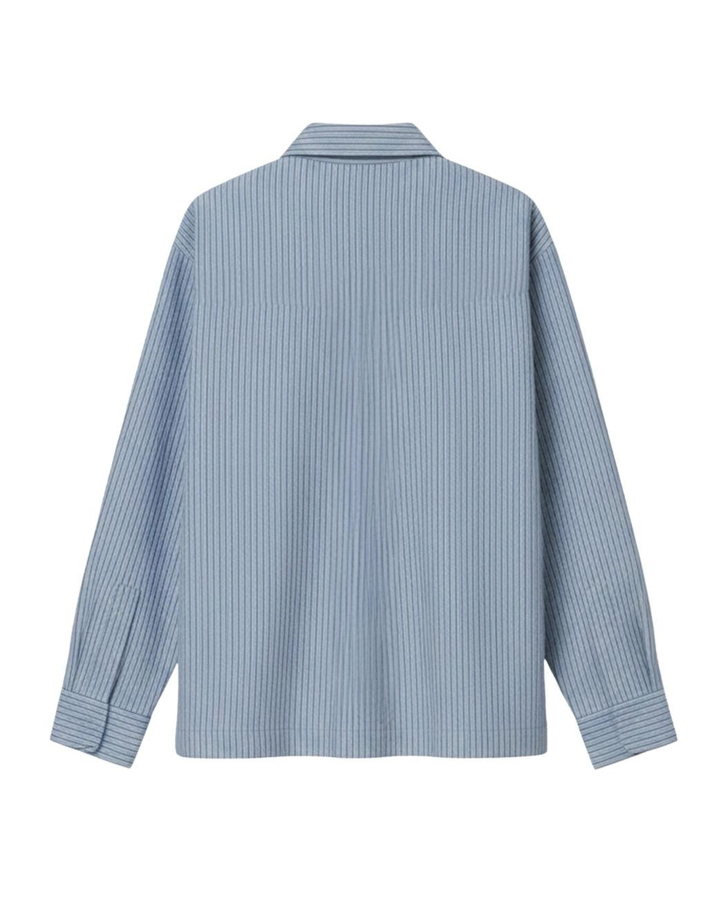 Stella Nova Blue Striped Anchor Embroidered Shirt