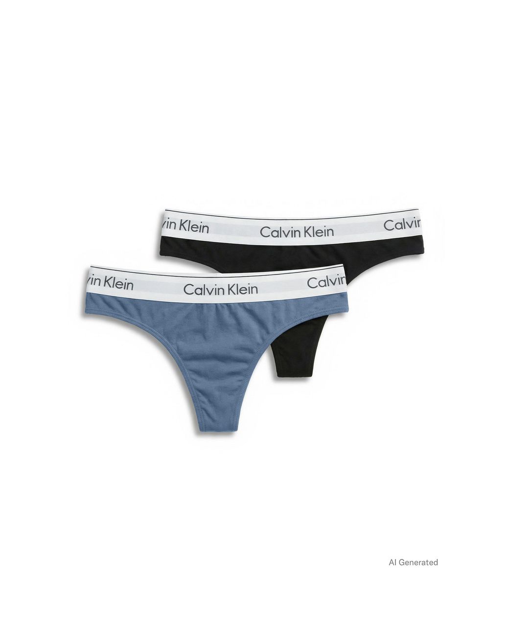 Calvin Klein Blue Icon Cotton Modal Thongs 2 Pack