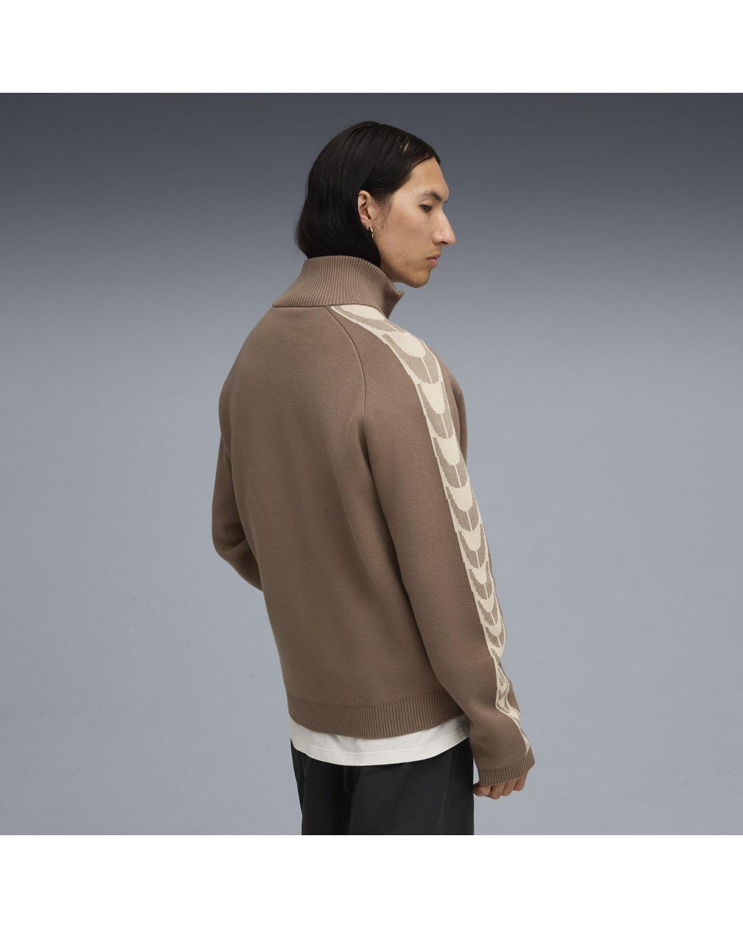PUMA X REPRESENT Brown T7 Knitted Track Jacket for men