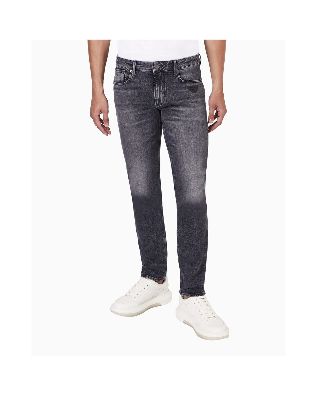 Emporio Armani Gray J06 Slim-Fit Trousers for men