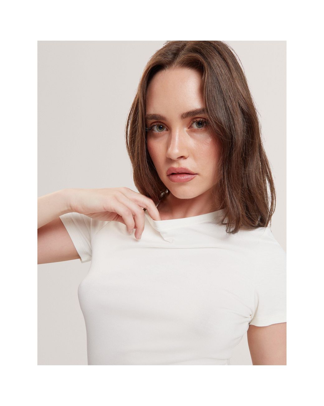 Ted Baker White Plain Slim Fit T-Shirt
