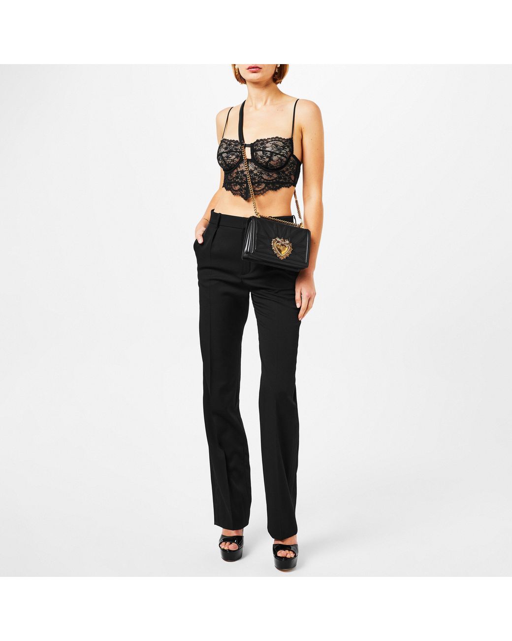 Dolce & Gabbana Black Medium Devotion Bag