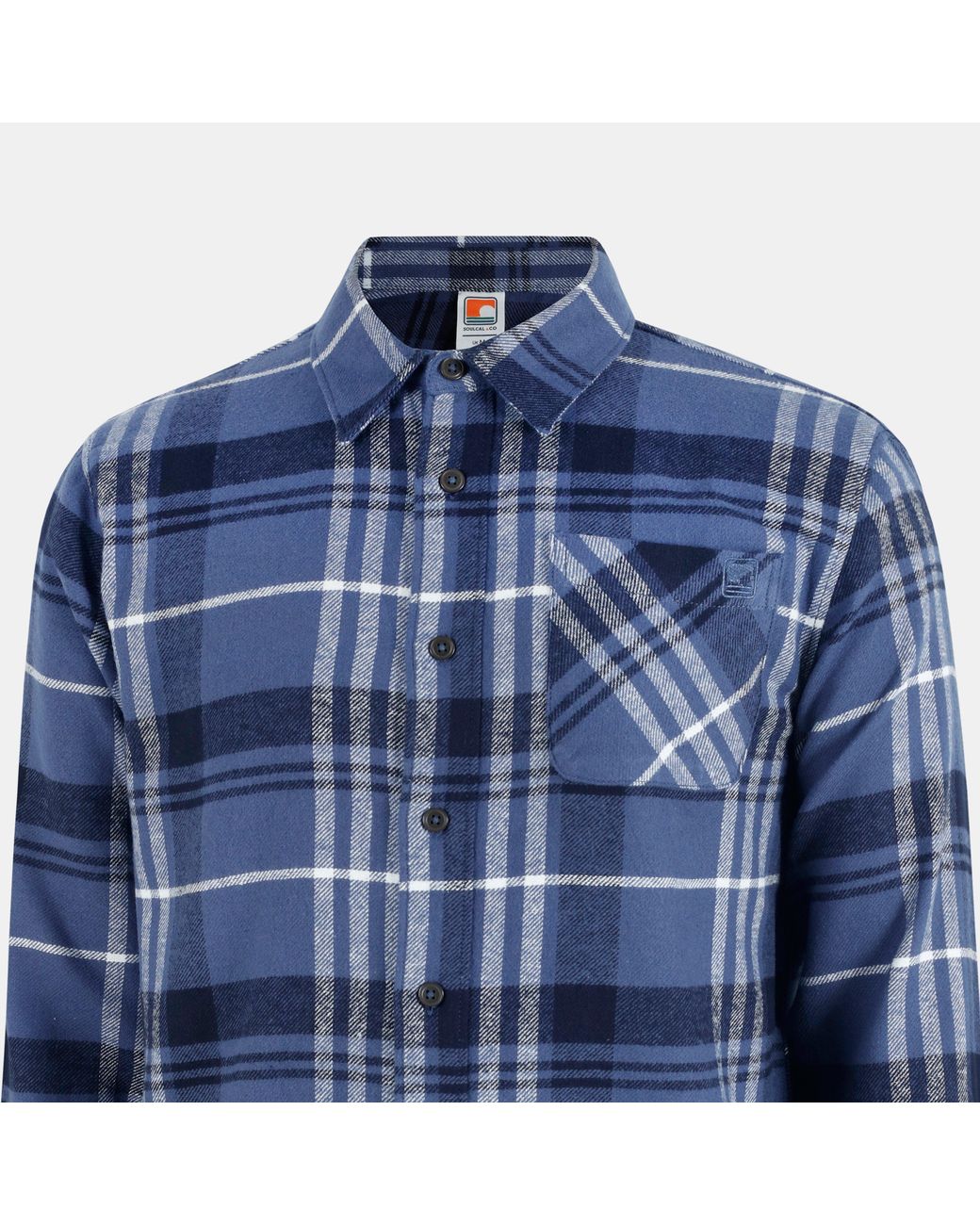 SoulCal & Co California Blue Soul Check Long-Sleeve Patterned Shirt for men
