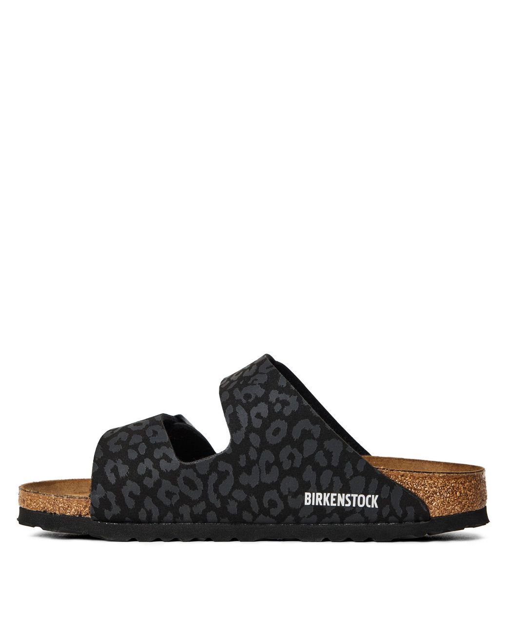 Birkenstock Black Arizona Leo Flat Sandals