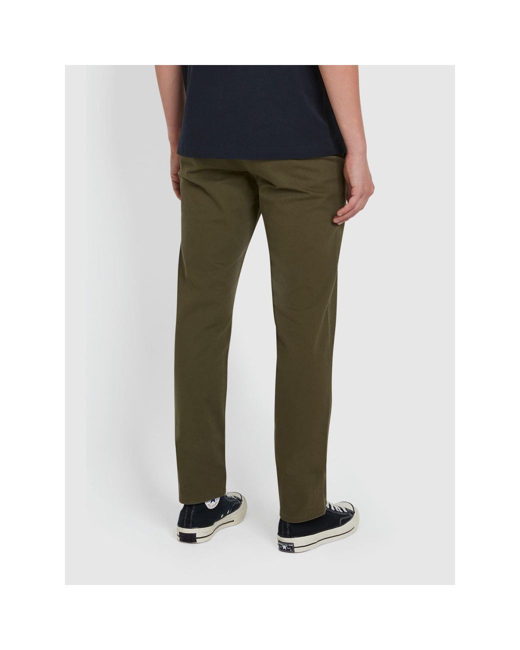 Farah Green Elm Slim Chinos for men