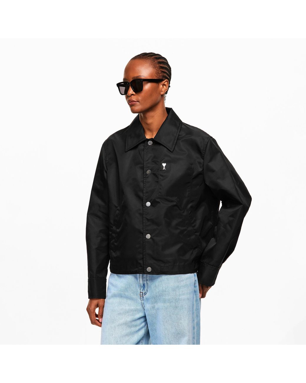 AMI Black Coach Overshirt