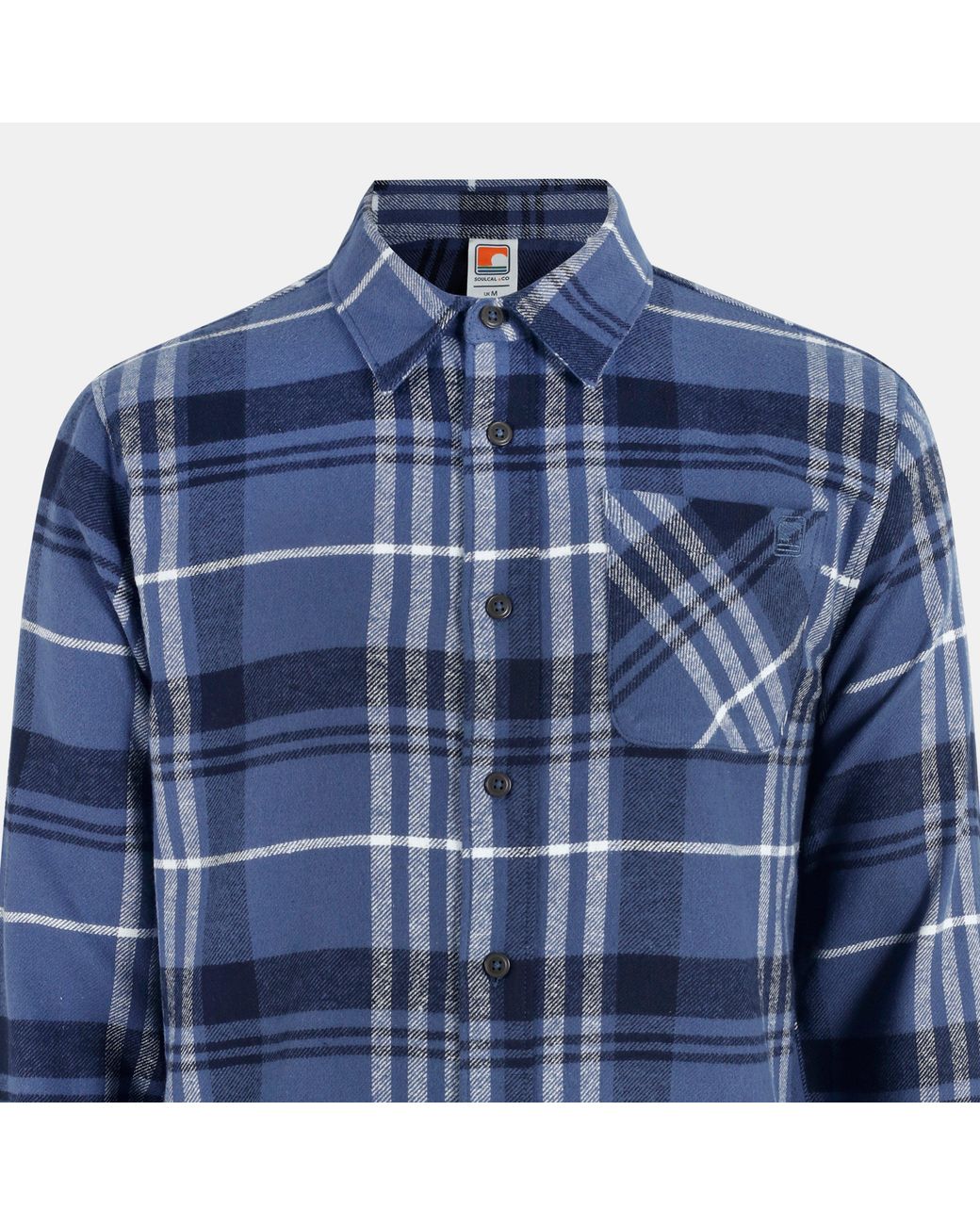 SoulCal & Co California Blue Soul Check Long-Sleeve Patterned Shirt for men
