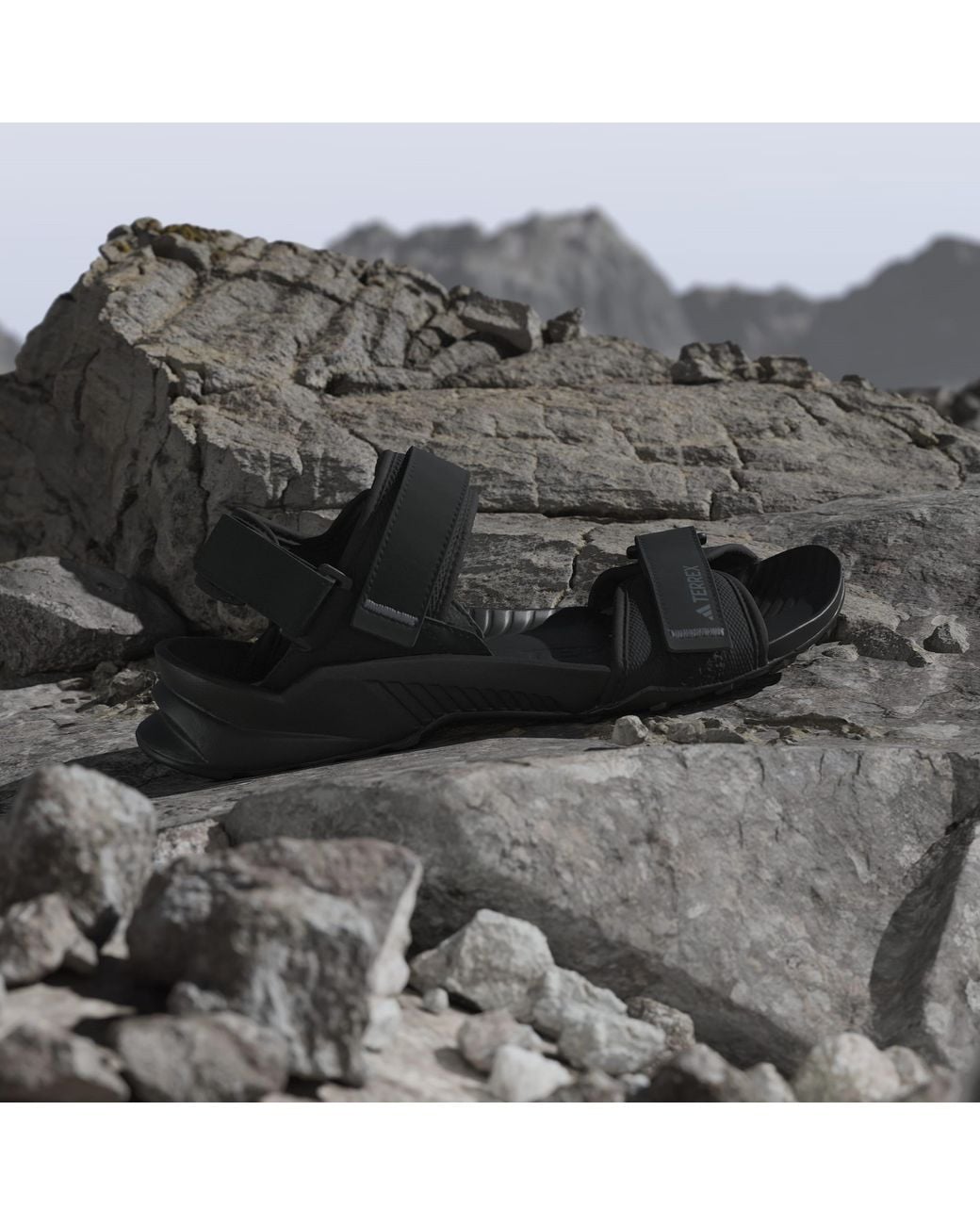 Adidas Black Terrex Hydroterra Sandals for men