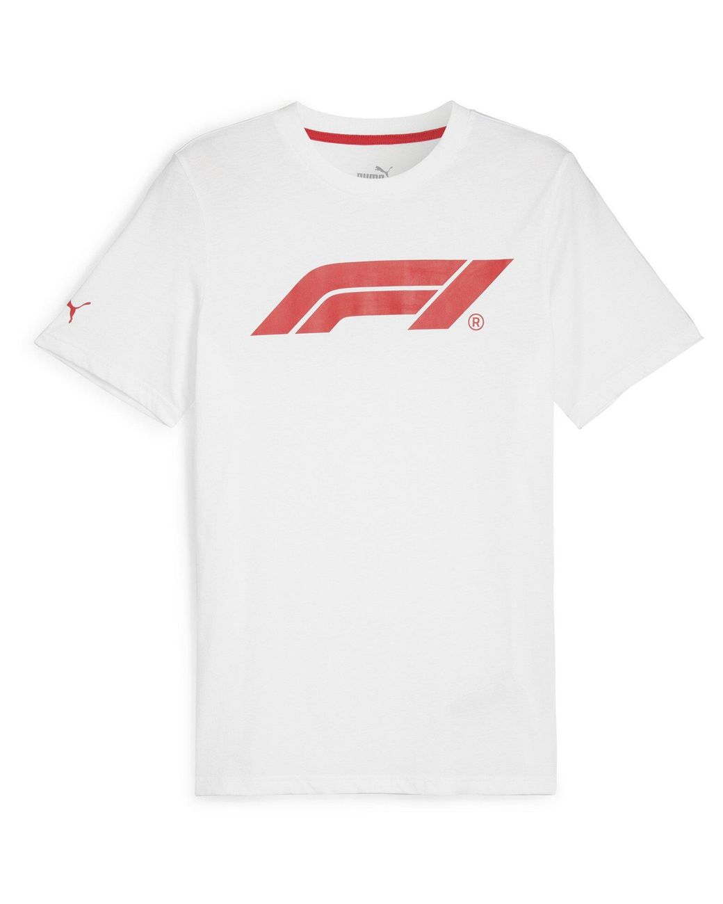 PUMA White Ess Logo Regular Fit T-Shirt for men